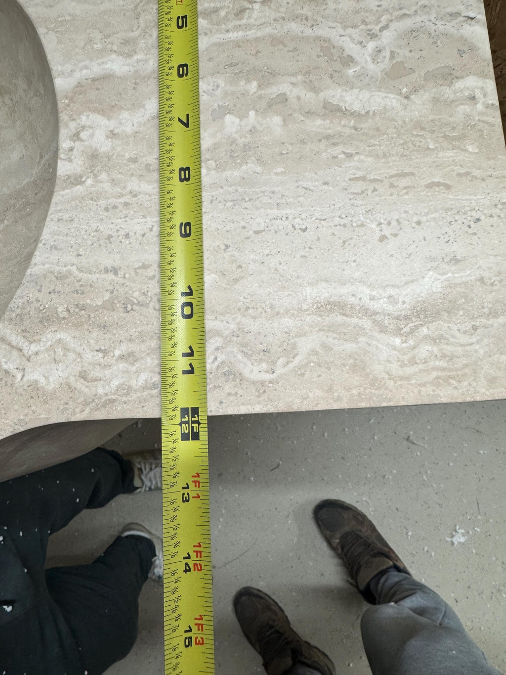 Complete Modern Travertine Vessel Sink: Natural Stone Bathroom Sink (27'' x14''x 7'')