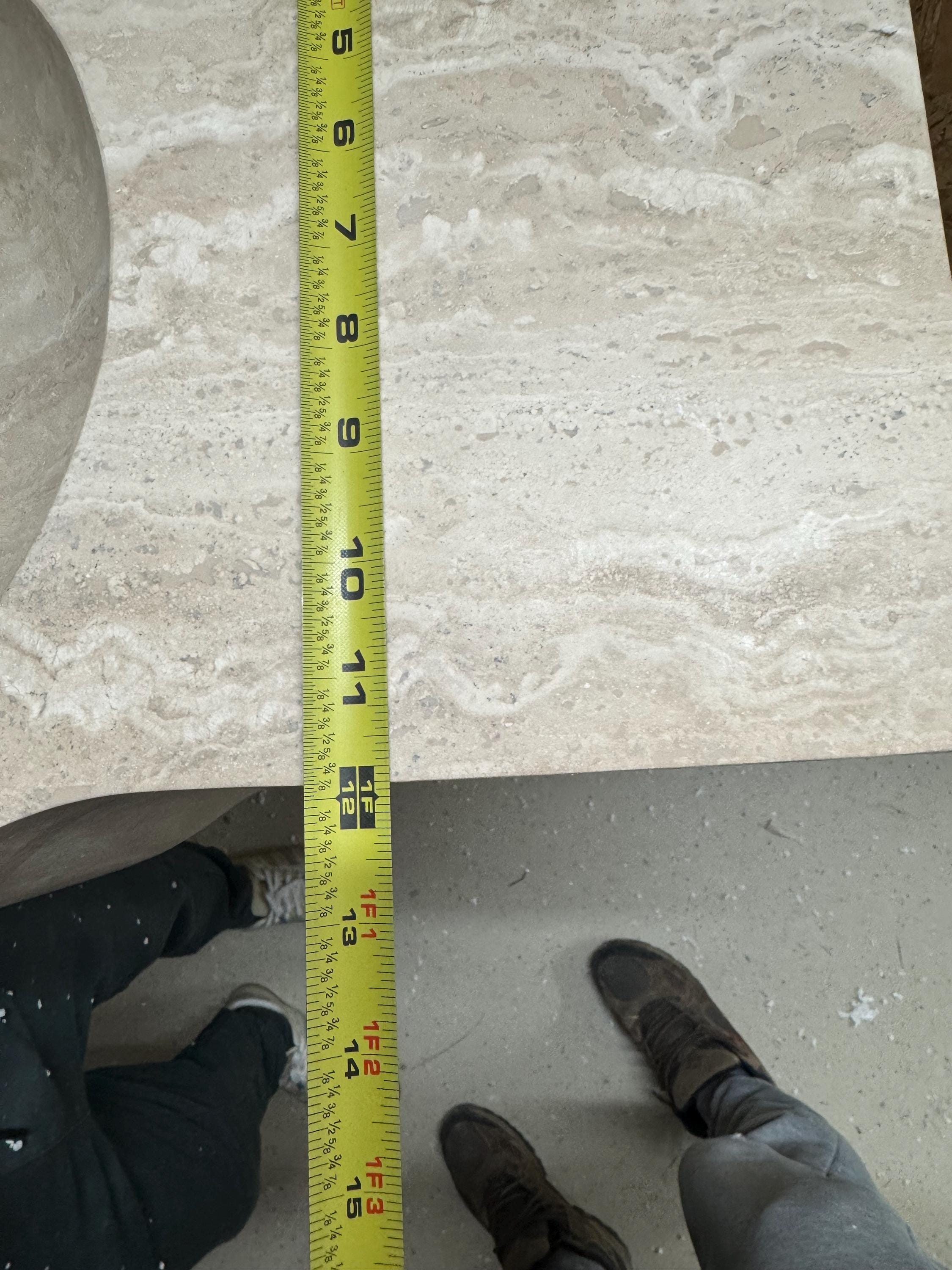 Complete Modern Travertine Vessel Sink: Natural Stone Bathroom Sink (27'' x14''x 7'')