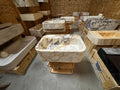 Calacatta viola  Marble Sink:  Wall Mounted Bathroom Sink, Integrated sinks 24"x16"x8"
