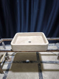 Travertine Bathroom Sink – Smooth Finish Natural Stone Vanity