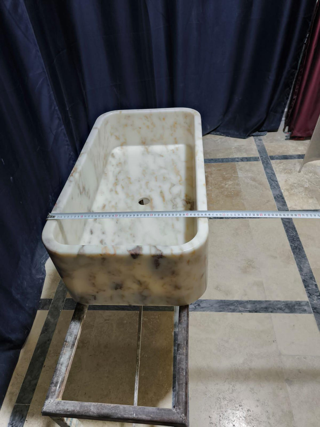 Handmade Calacatta Gold Marble Sink: Natural Stone Vessel Bathroom Vanity