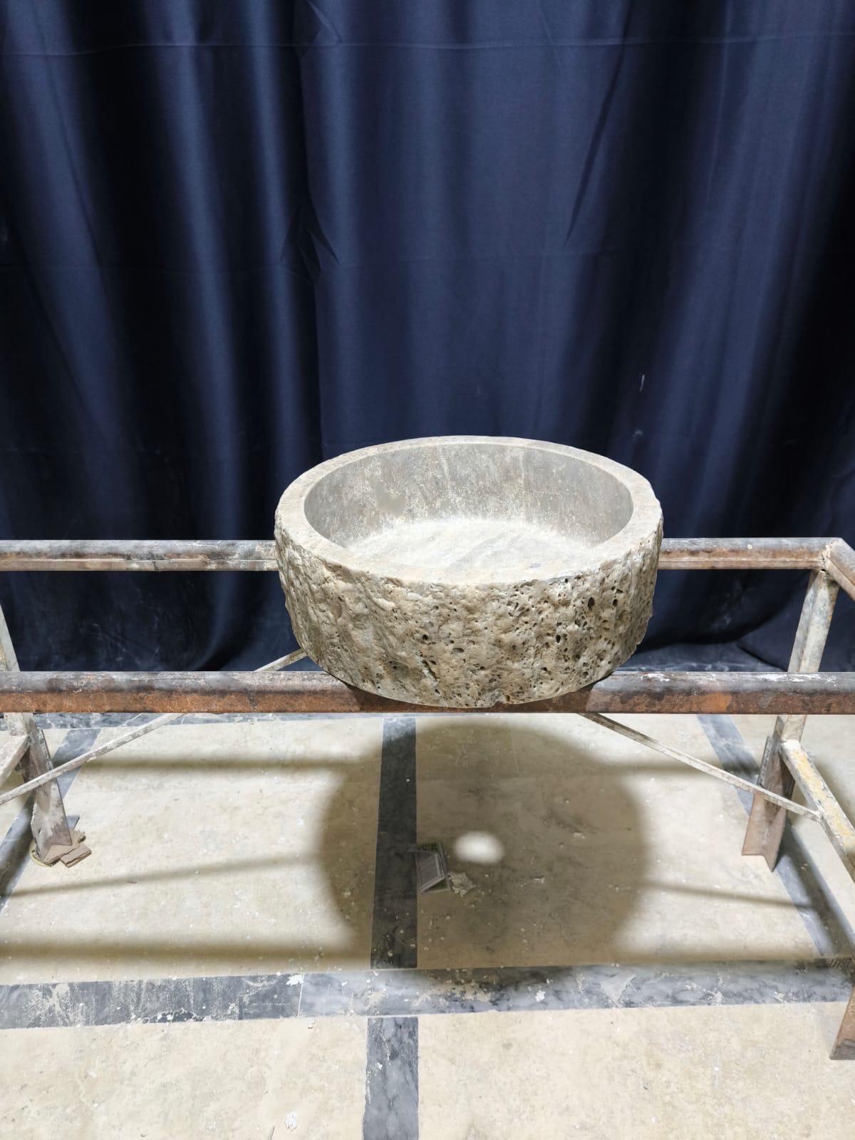 Travertine Stone Sink: Rustic Renaissance Style, Natural Stone