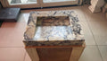 Calacatta Viola Marble Wall Mount Sink: Concealed Drain Bathroom Sink