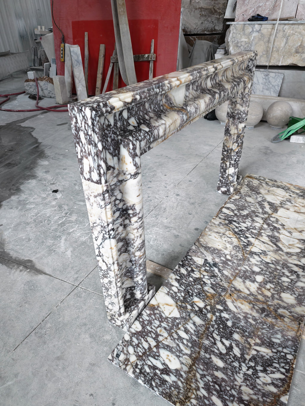 Marble Fireplace Frame and Hearth 49"x33"  81"x28" Hearth