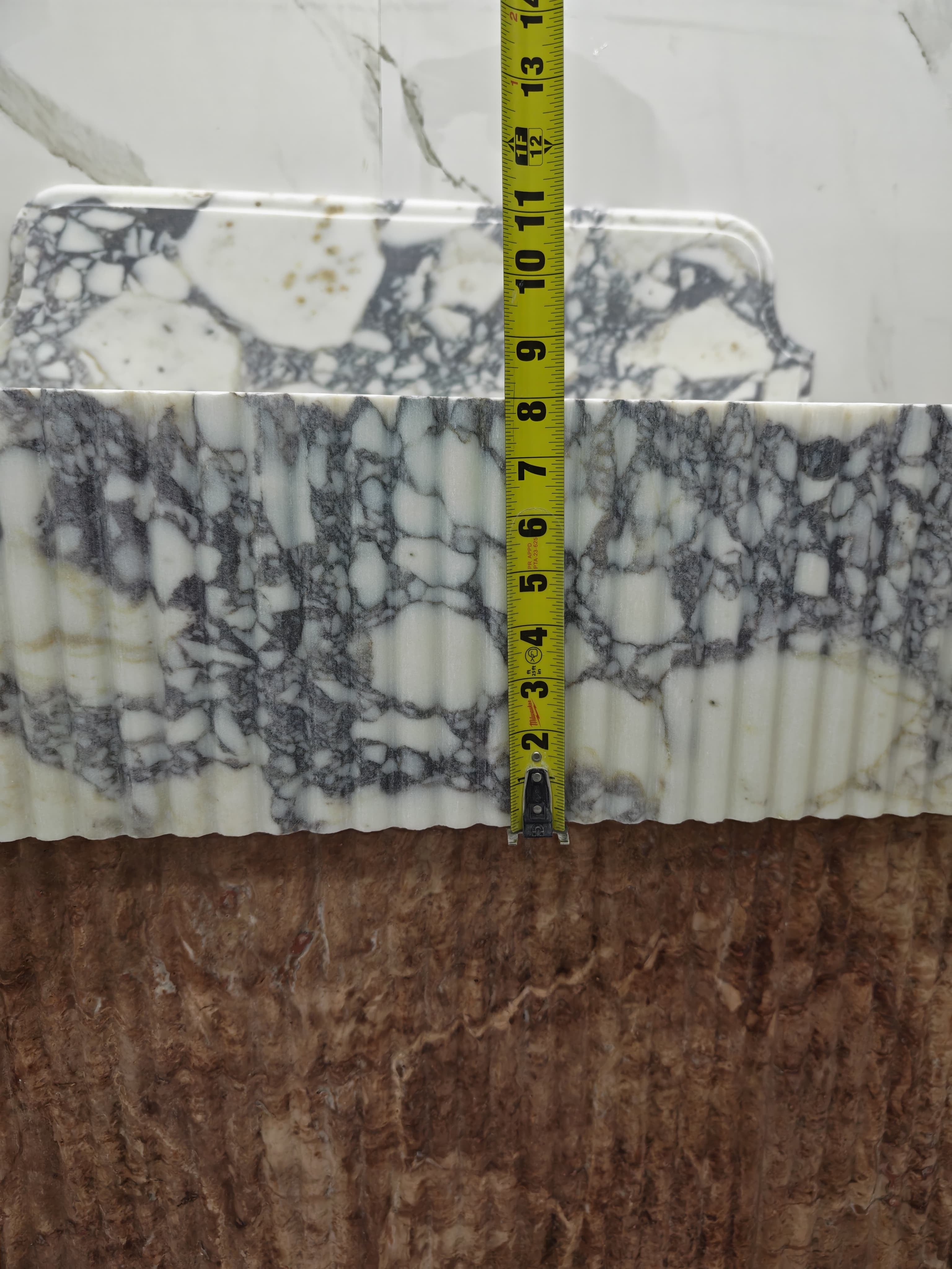 Marble sink Calacatta viola 34”x22”x8” 8” backsplash