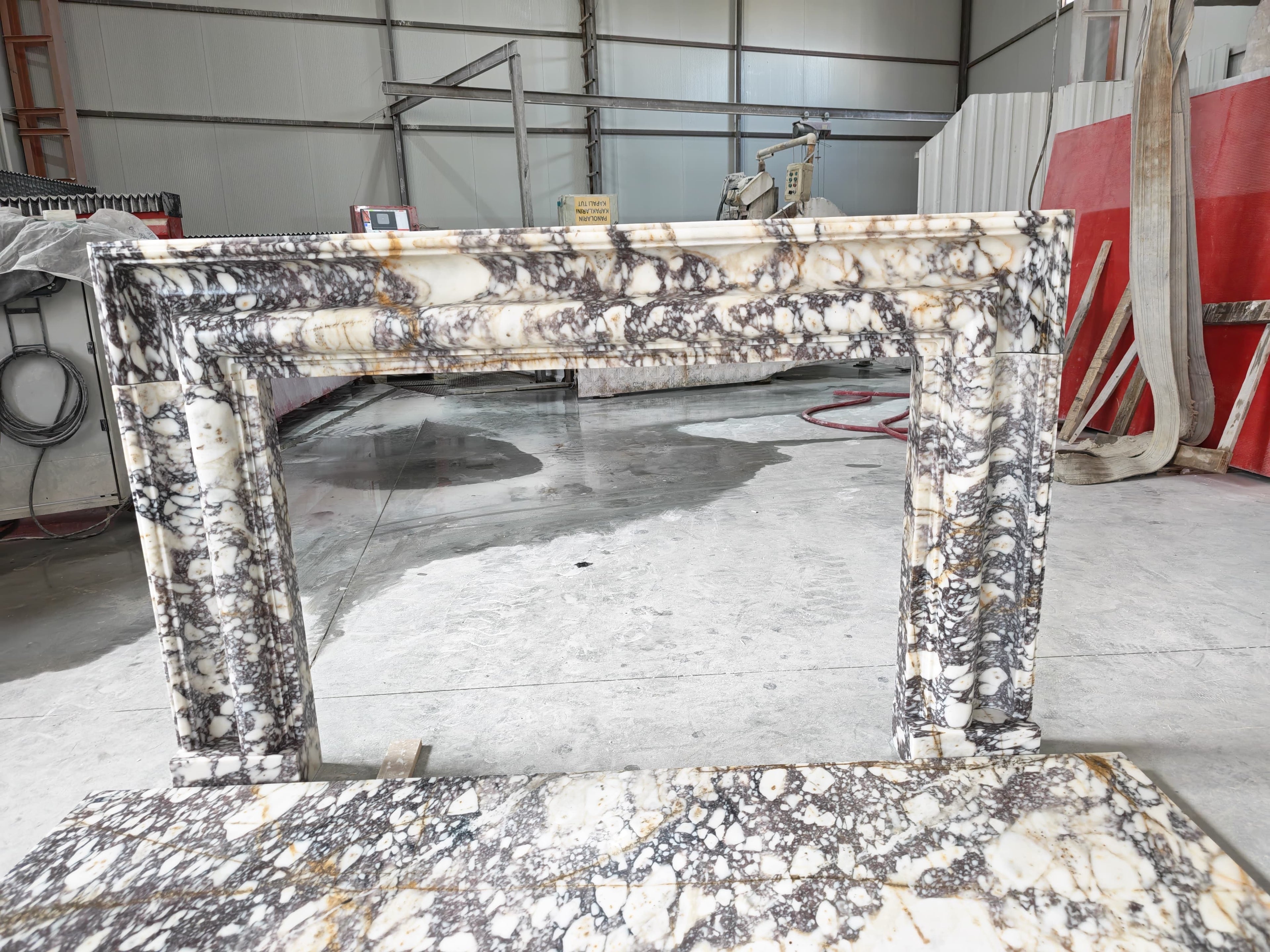 Marble Fireplace Frame and Hearth 49"x33"  81"x28" Hearth