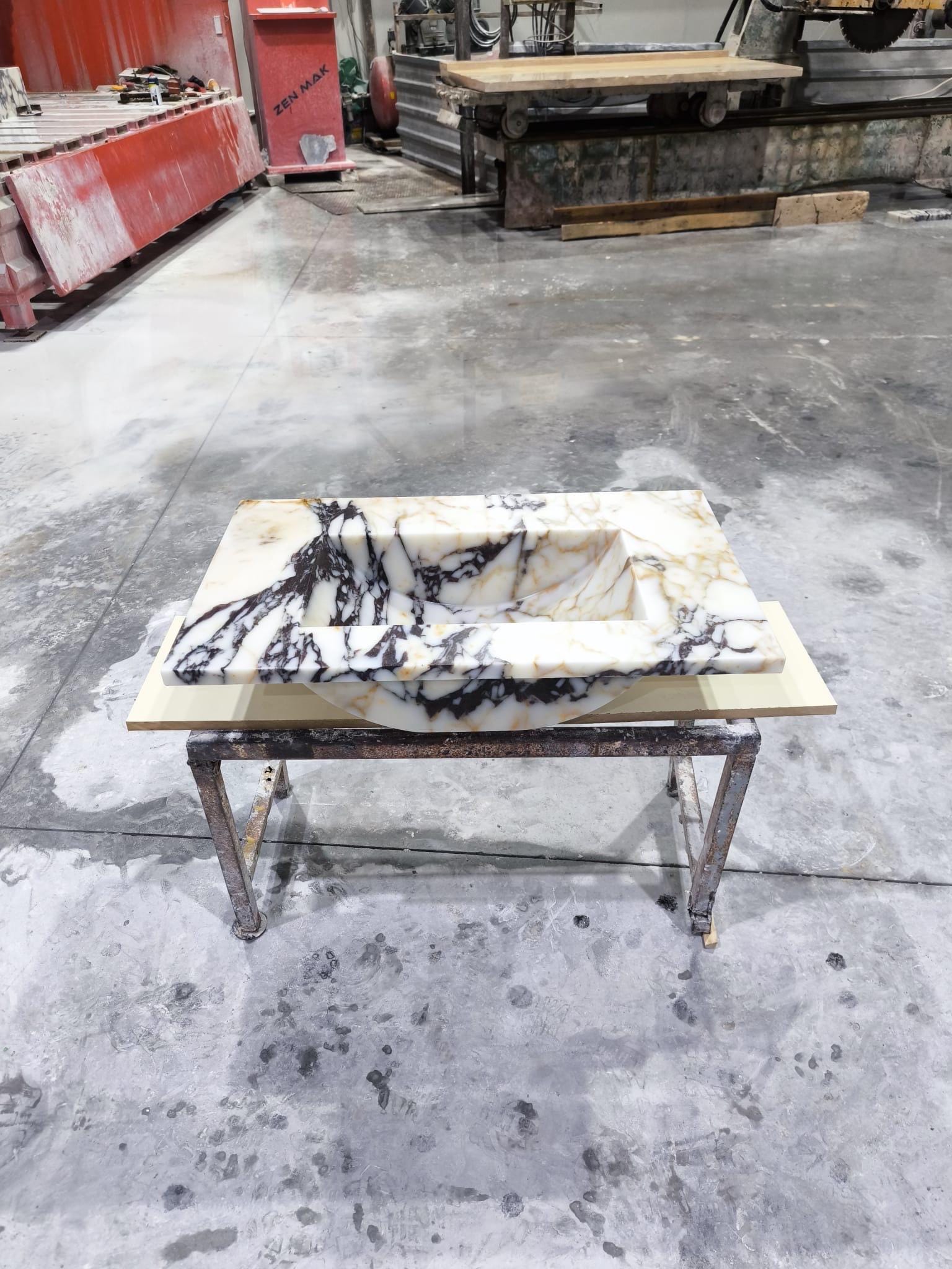 Calacatta Viola  Marble Vessel Sink: Handcrafted Natural Stone Bathroom Sink