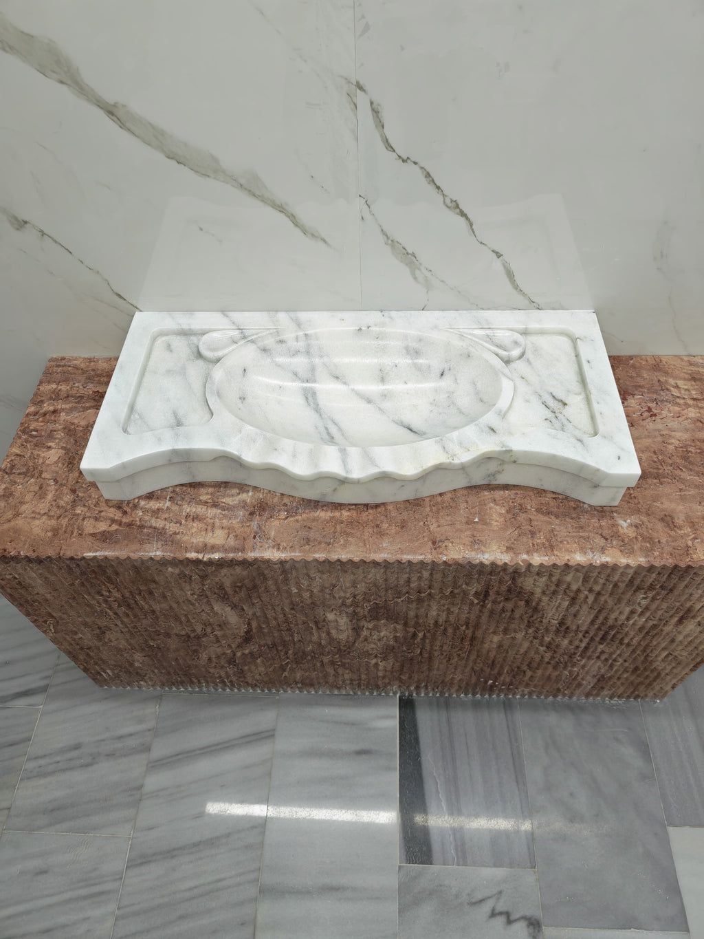 Honed Carrara Sink  W36.23"xD15.75"xH4.73"