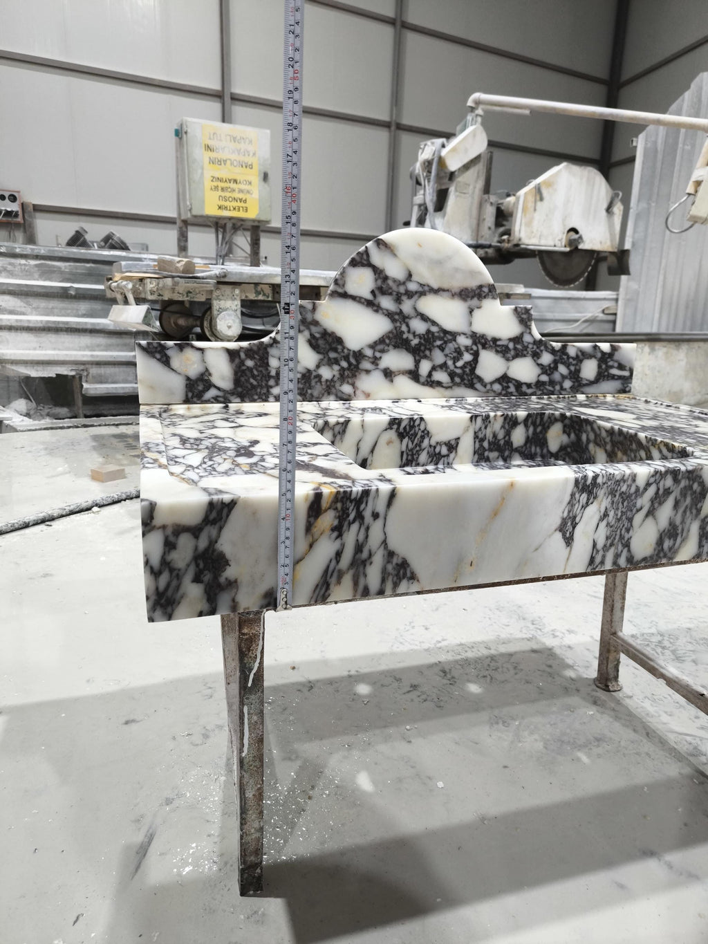 Calacatta Viola Marble Wall Mount Sink: Bathroom Powder Room