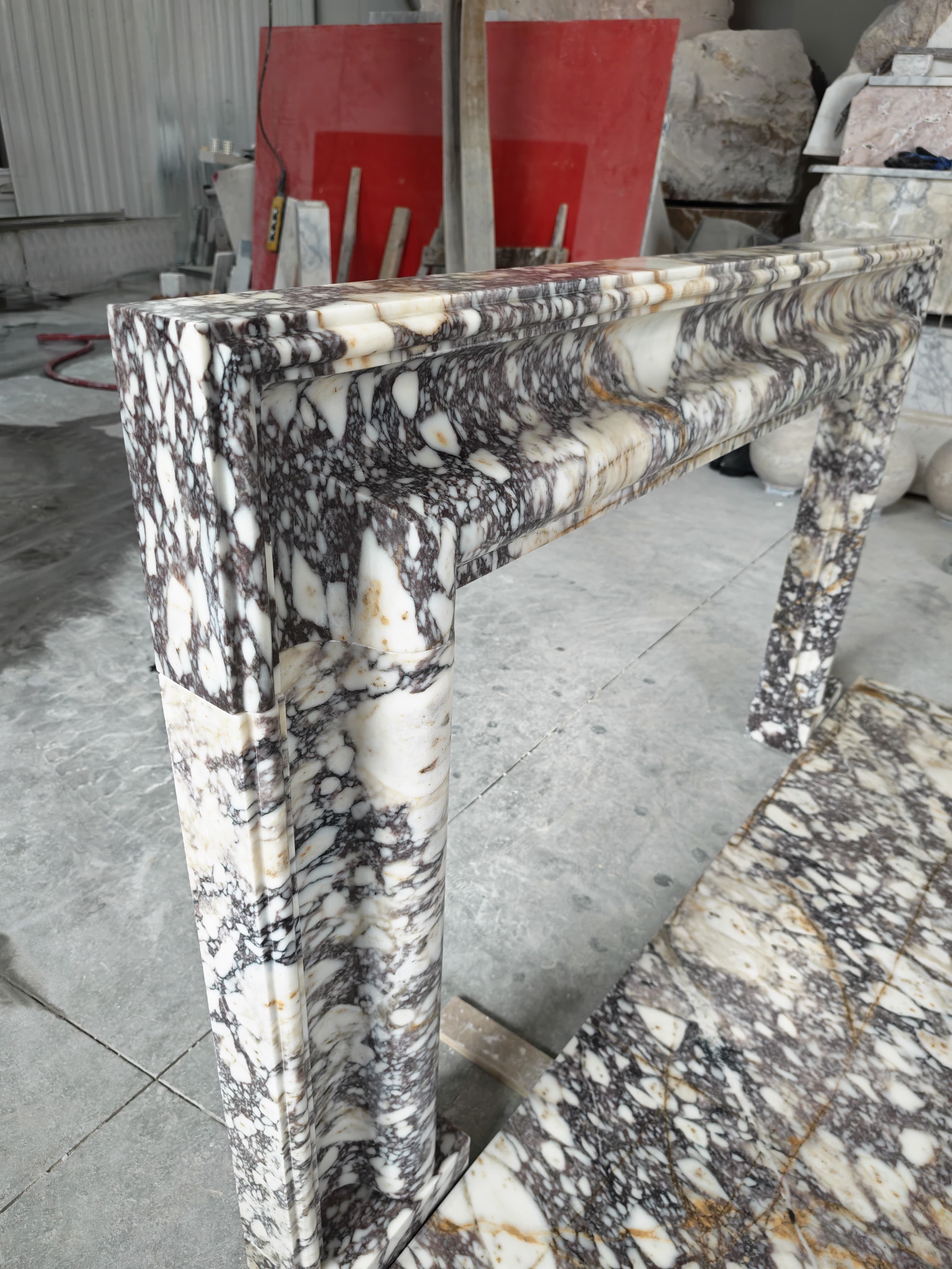Marble Fireplace Frame and Hearth 49"x33"  81"x28" Hearth