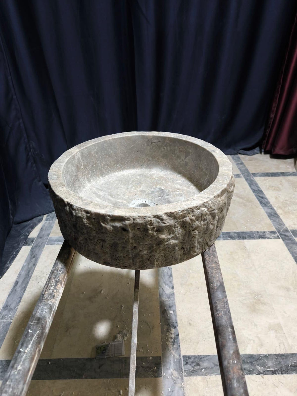 Travertine Stone Sink: Rustic Renaissance Style, Natural Stone
