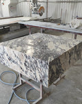 Calacatta Viola Marble Plinth Coffee Table, Custom Cube End Table
