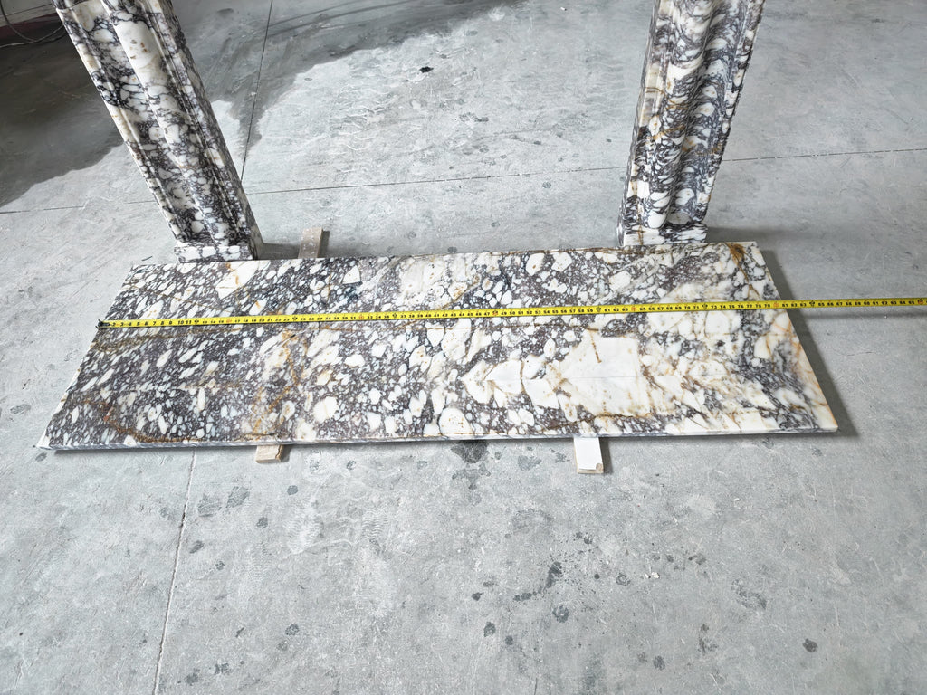 Marble Fireplace Frame and Hearth 49"x33"  81"x28" Hearth