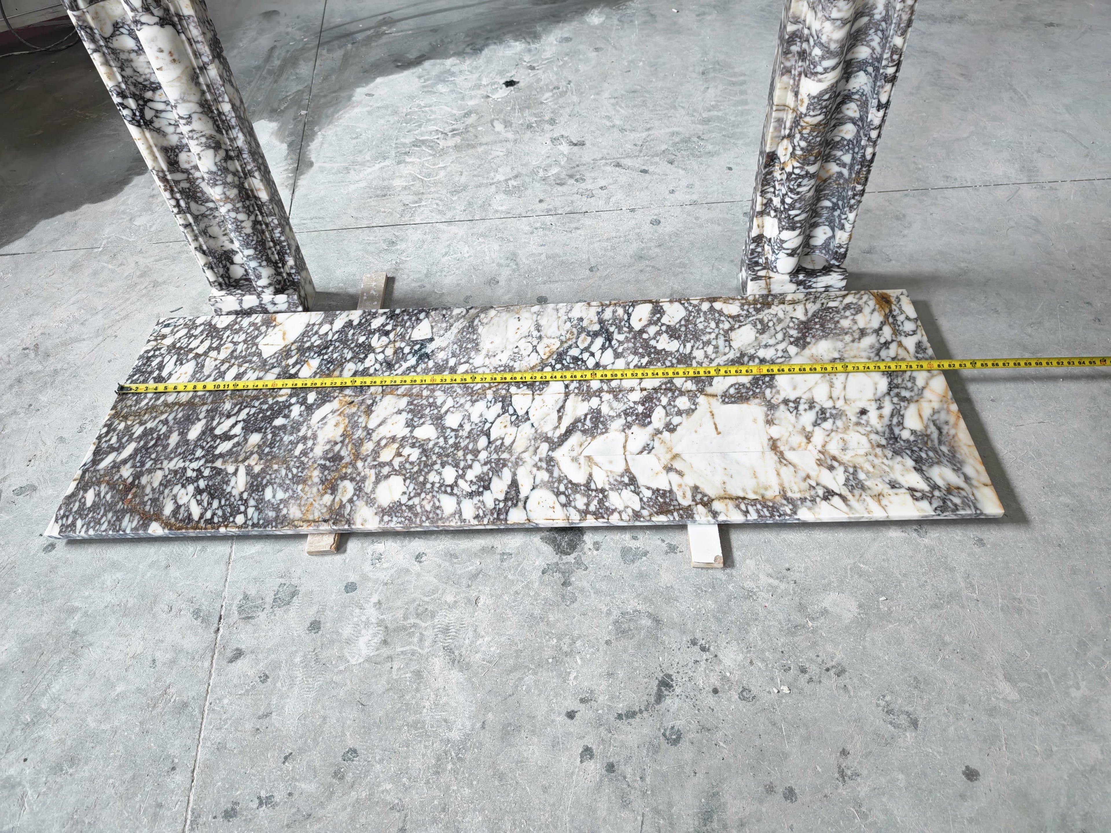 Marble Fireplace Frame and Hearth 49"x33"  81"x28" Hearth