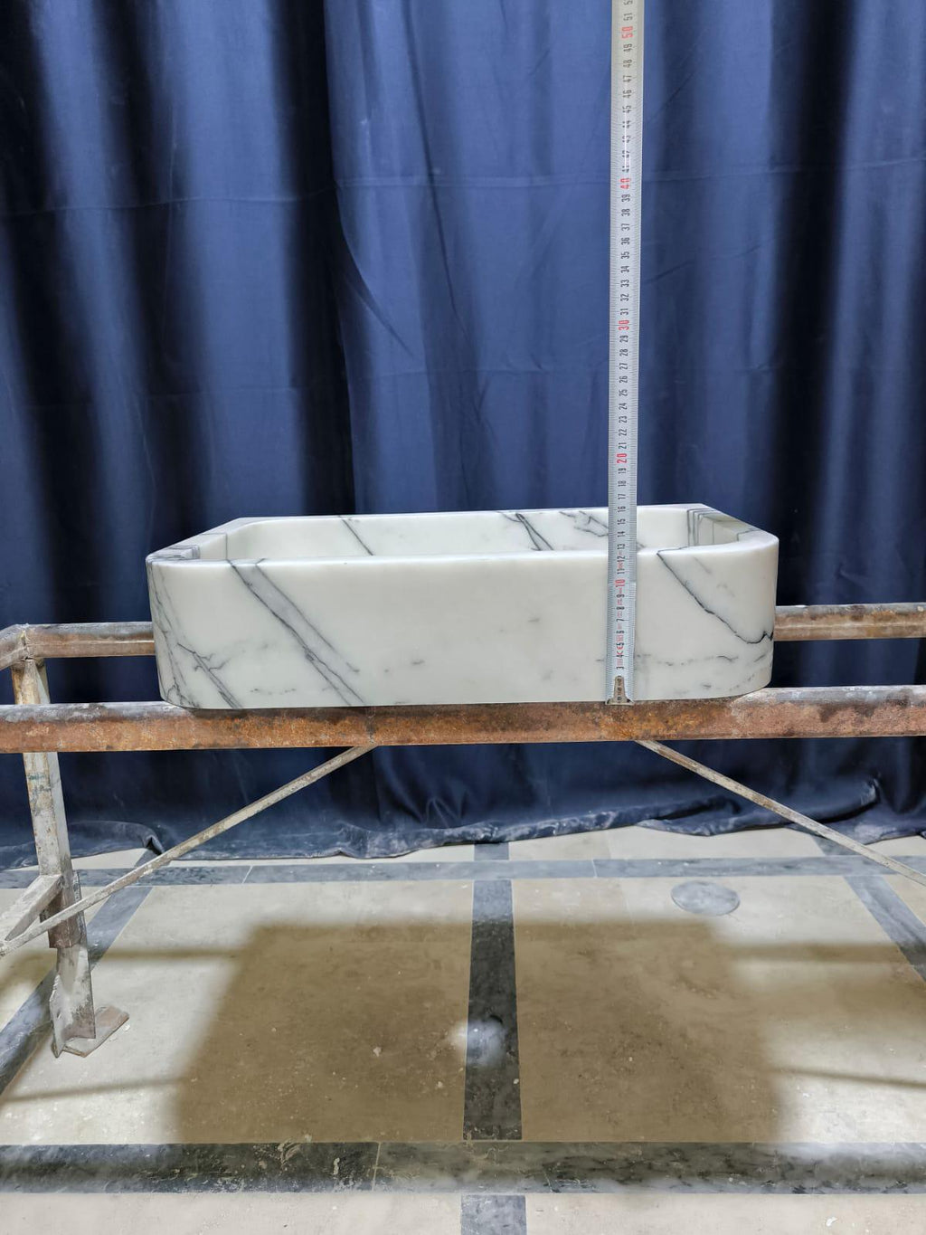 Handmade Natural Marble Sink: Modern Wall Mounted Washbasin