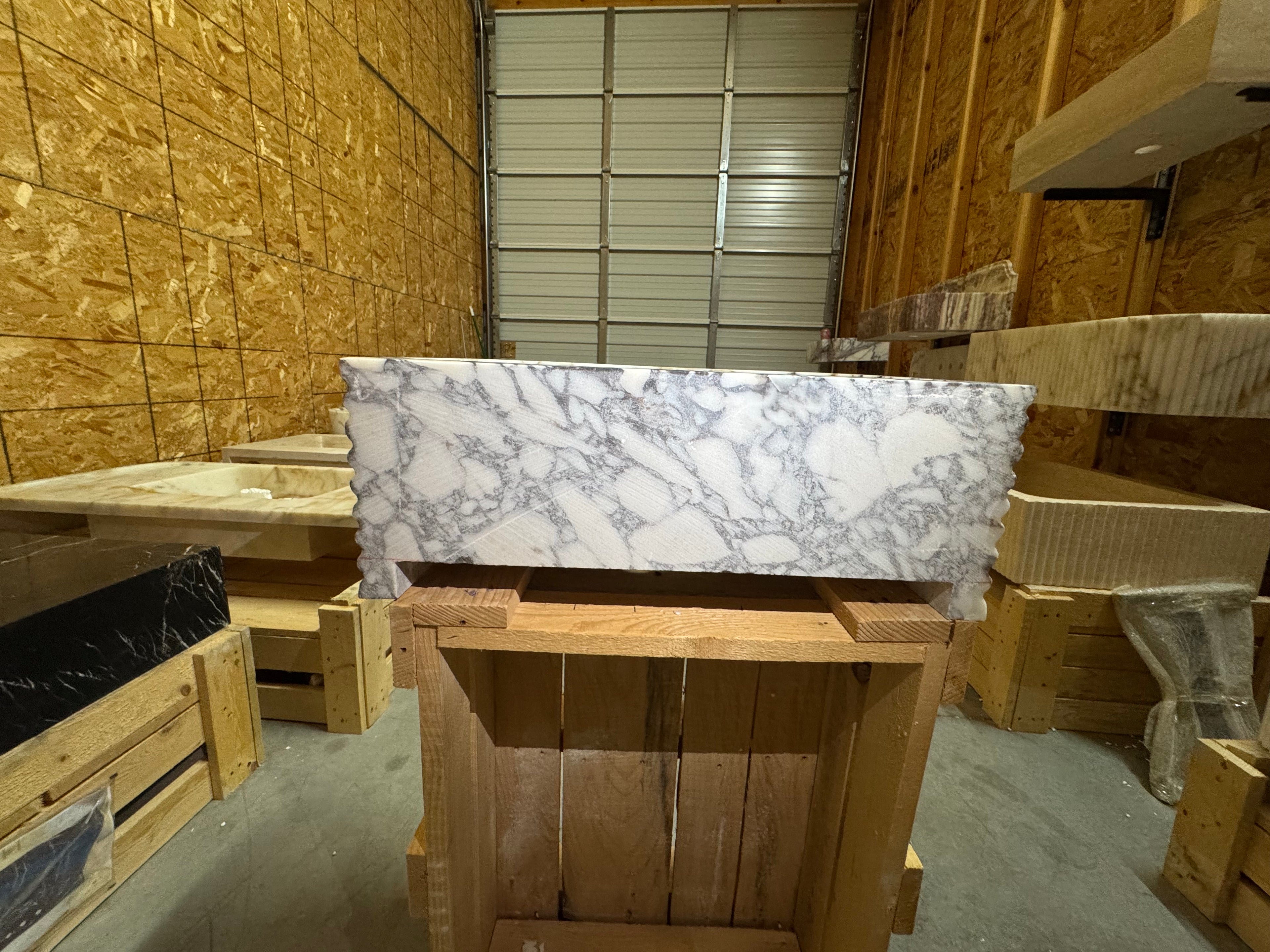 Calacatta Viola Marble Sink 20"x12"x7.5"