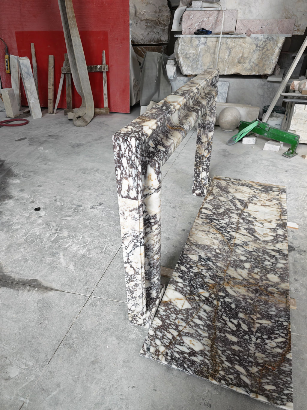 Marble Fireplace Frame and Hearth 49"x33"  81"x28" Hearth