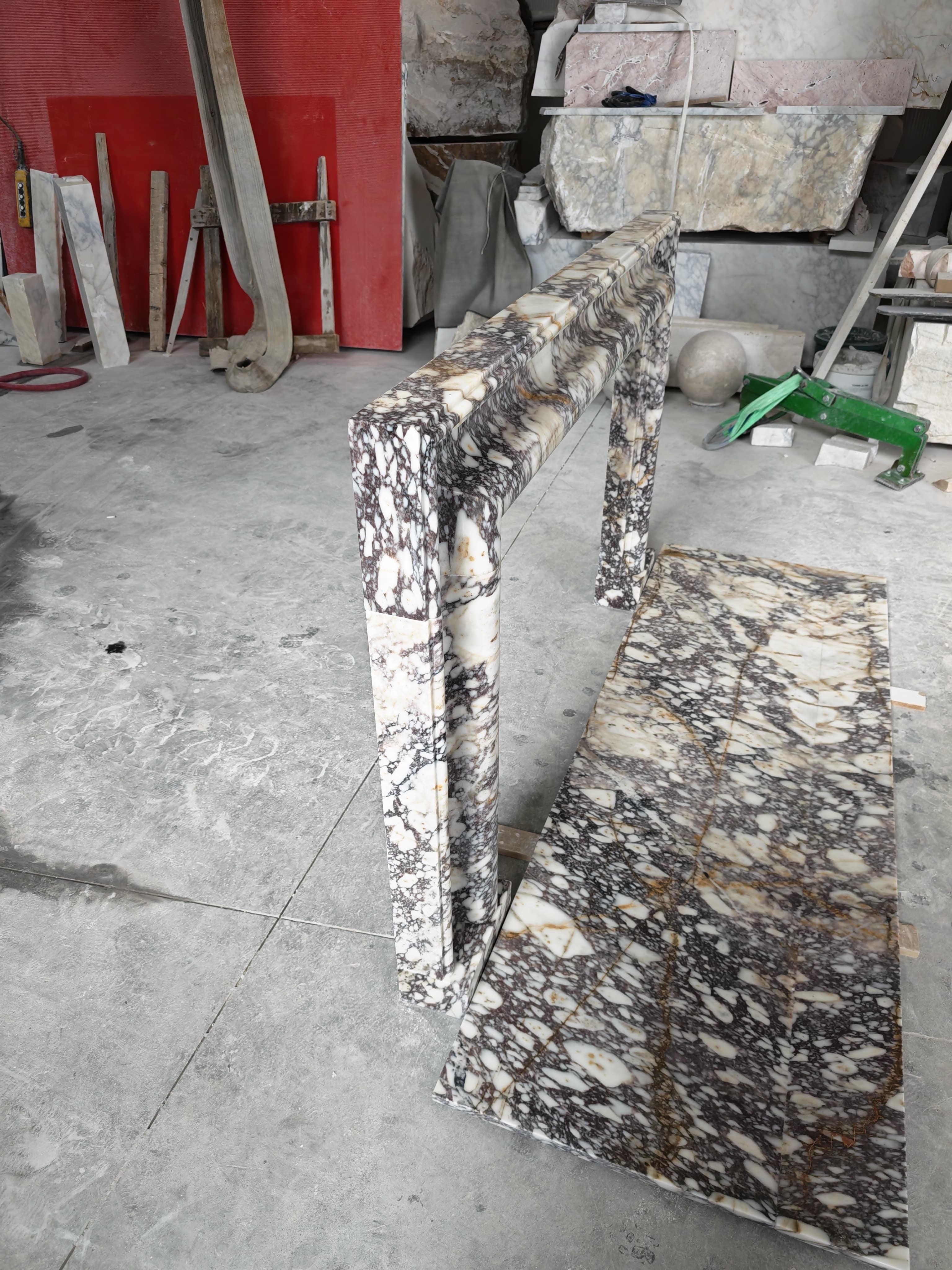 Marble Fireplace Frame and Hearth 49"x33"  81"x28" Hearth