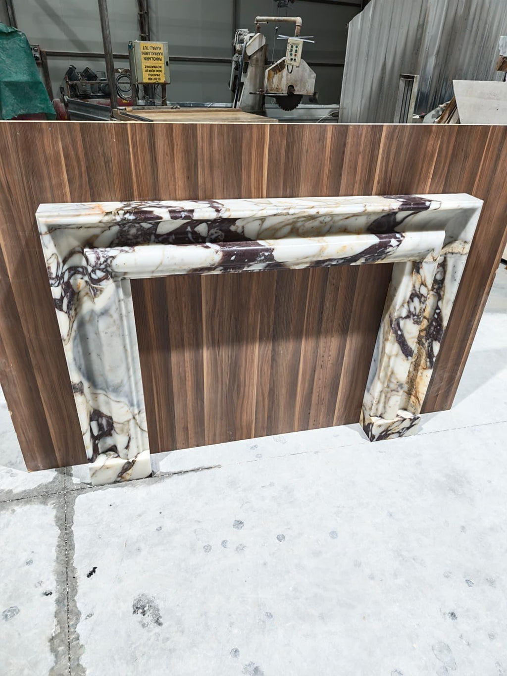 Calacatta Viola Marble Fireplace Surround | Luxury Handcrafted Stone Mantel | Statement Marble Fireplace Frame | Custom Designer Fireplace