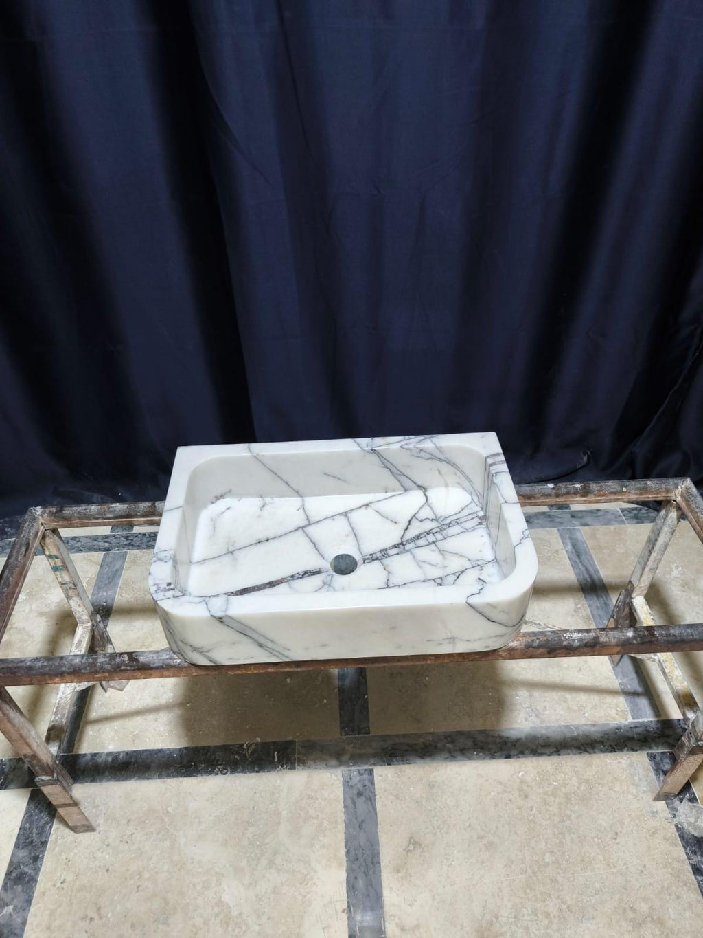 Handmade Natural Marble Sink: Modern Wall Mounted Washbasin