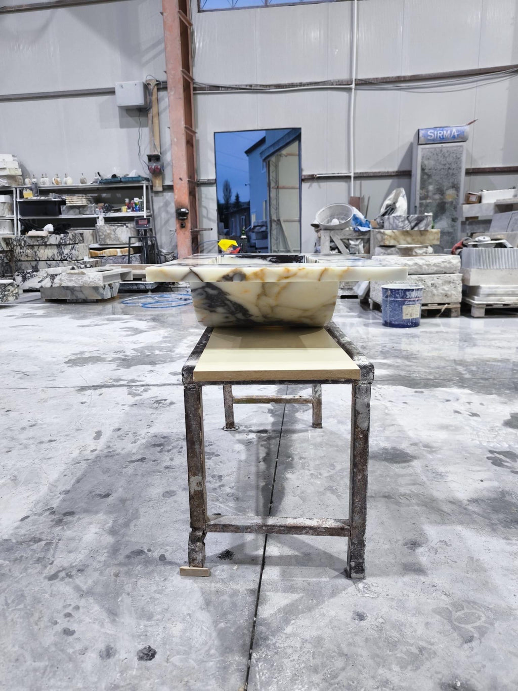 Calacatta Viola  Marble Vessel Sink: Handcrafted Natural Stone Bathroom Sink