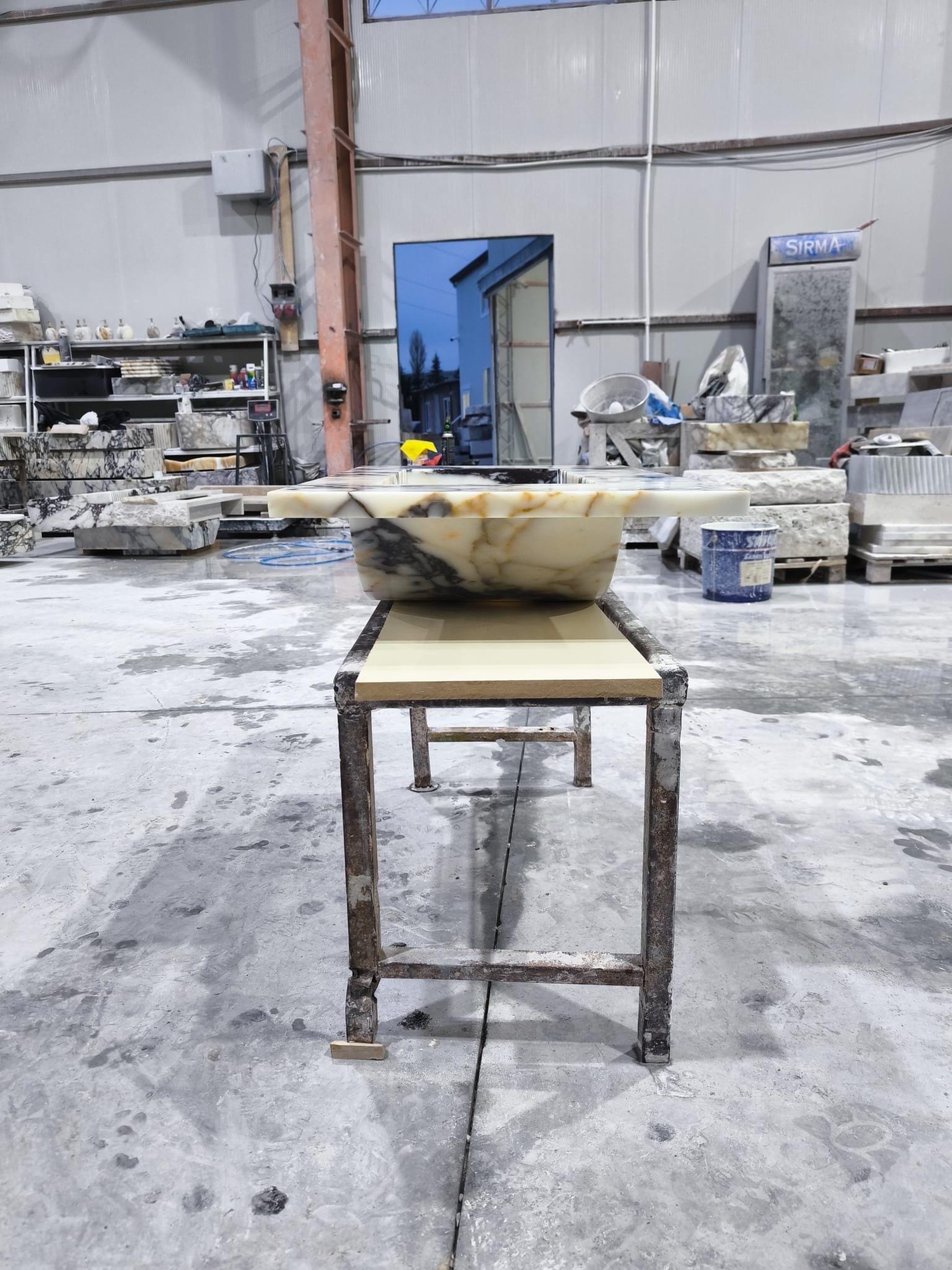 Calacatta Viola  Marble Vessel Sink: Handcrafted Natural Stone Bathroom Sink