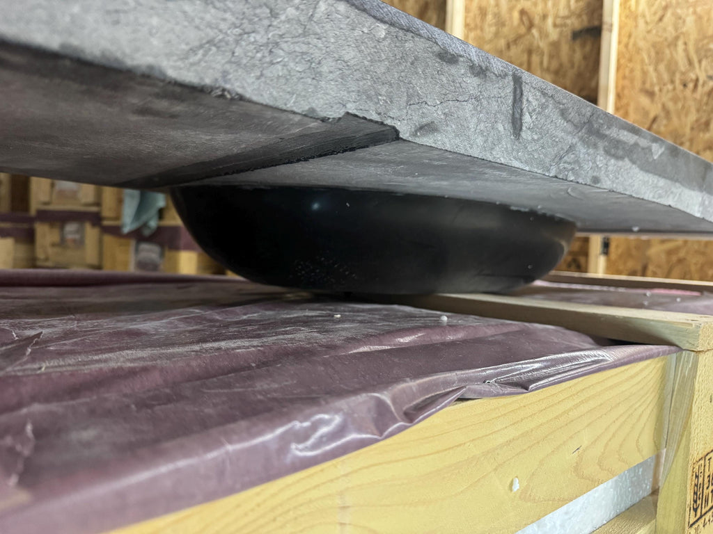 Nero Marquina Marble Sink: Handmade Black Stone Vanity (19"x39"x6")