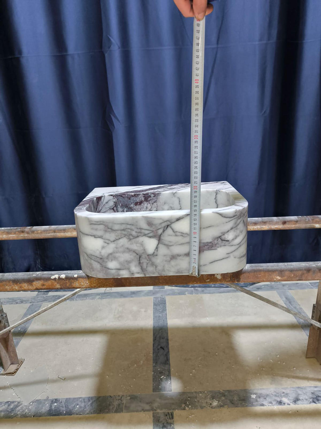 Handmade Lilac Marble Wall Mount Sink: Custom Washbasin