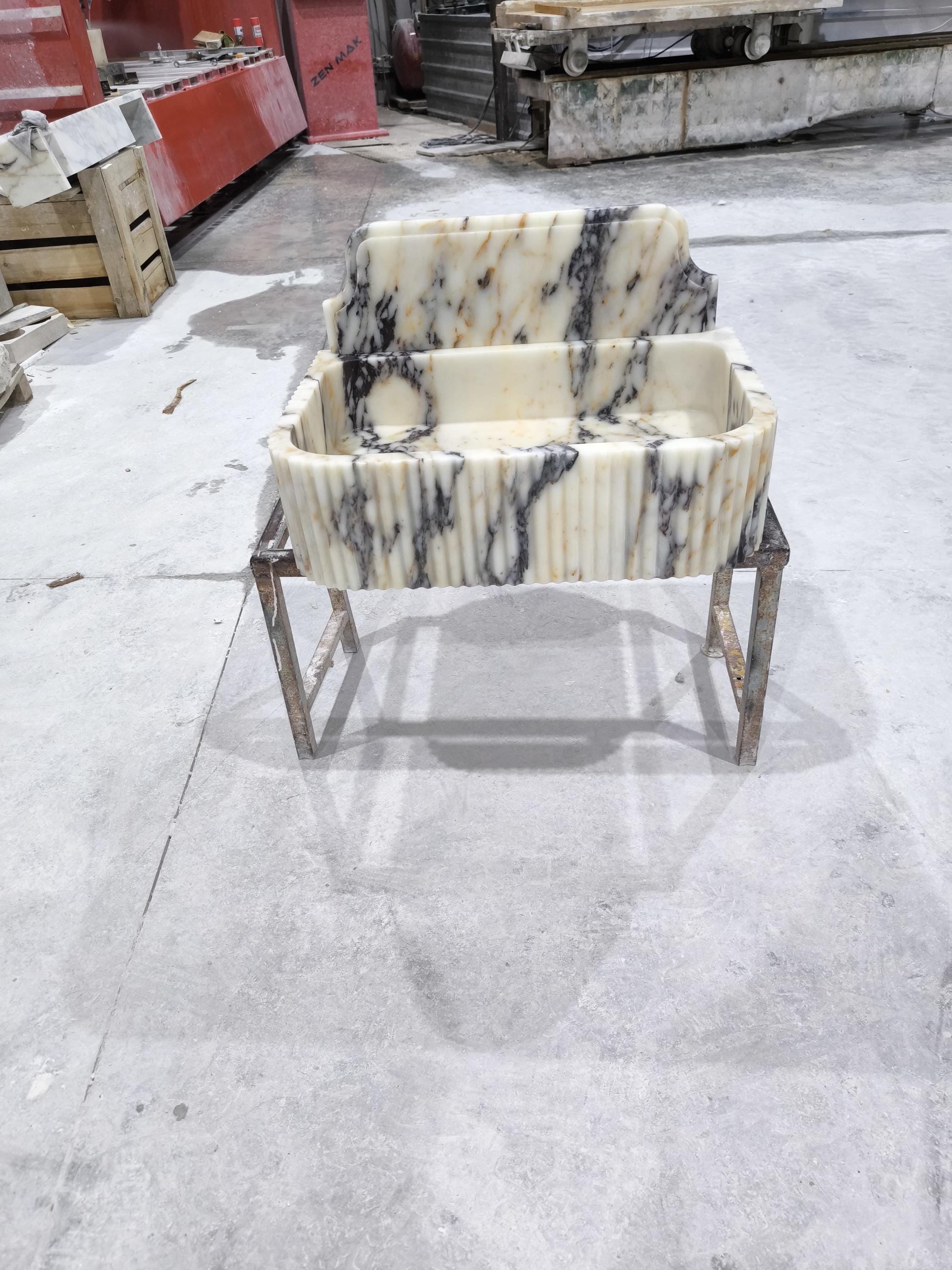 Complete Calacatta Marble Wall Mount Bathroom Sink - 27'' x 18'' 5"