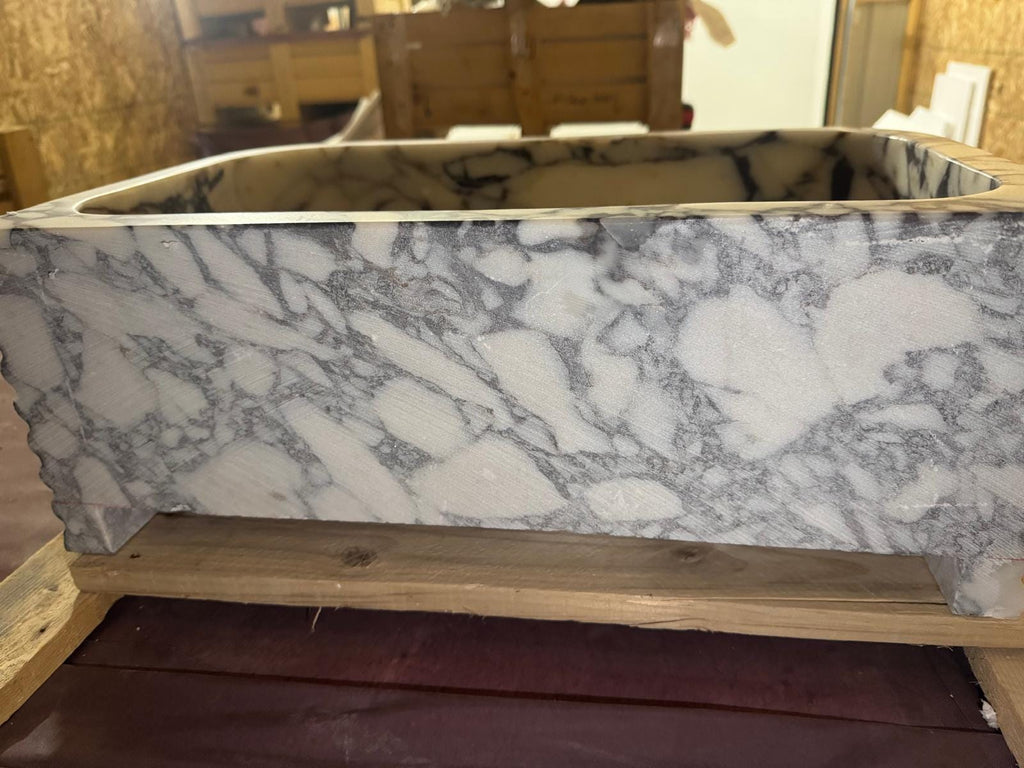 Calacatta Viola Marble Sink 20"x12"x7.5"
