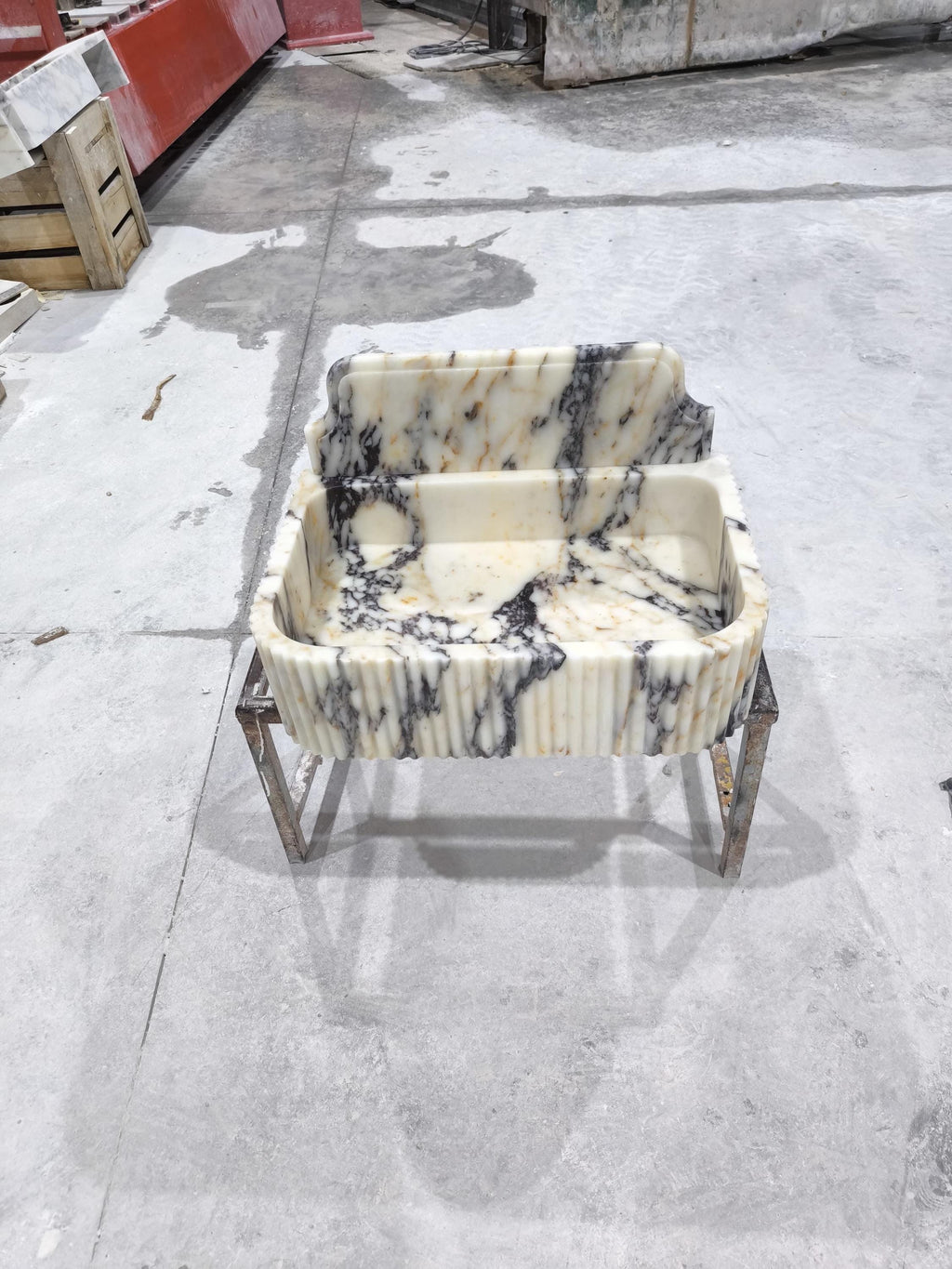 Complete Calacatta Marble Wall Mount Bathroom Sink - 27'' x 18'' 5"