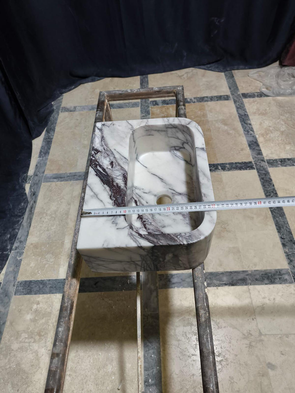 Handmade Lilac Marble Wall Mount Sink: Custom Washbasin