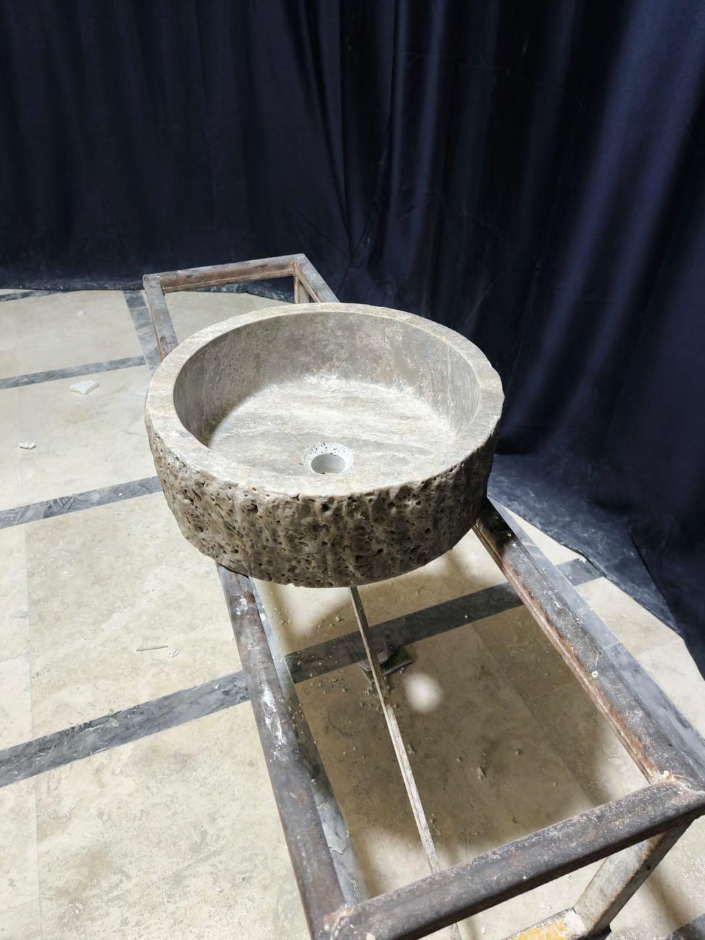 Travertine Stone Sink: Rustic Renaissance Style, Natural Stone