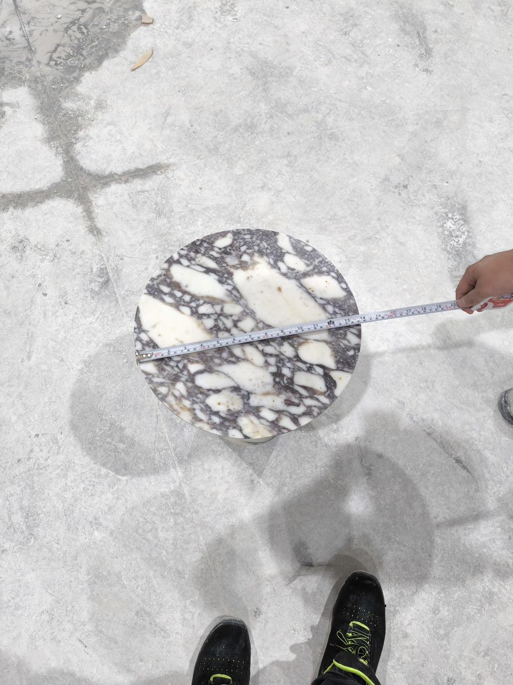 Calacatta Viola Marble table for  D23"xH24"