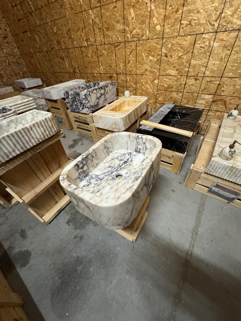 Handcrafted Sugar Marble Vessel Sink: Customizable Wall Mount Basin