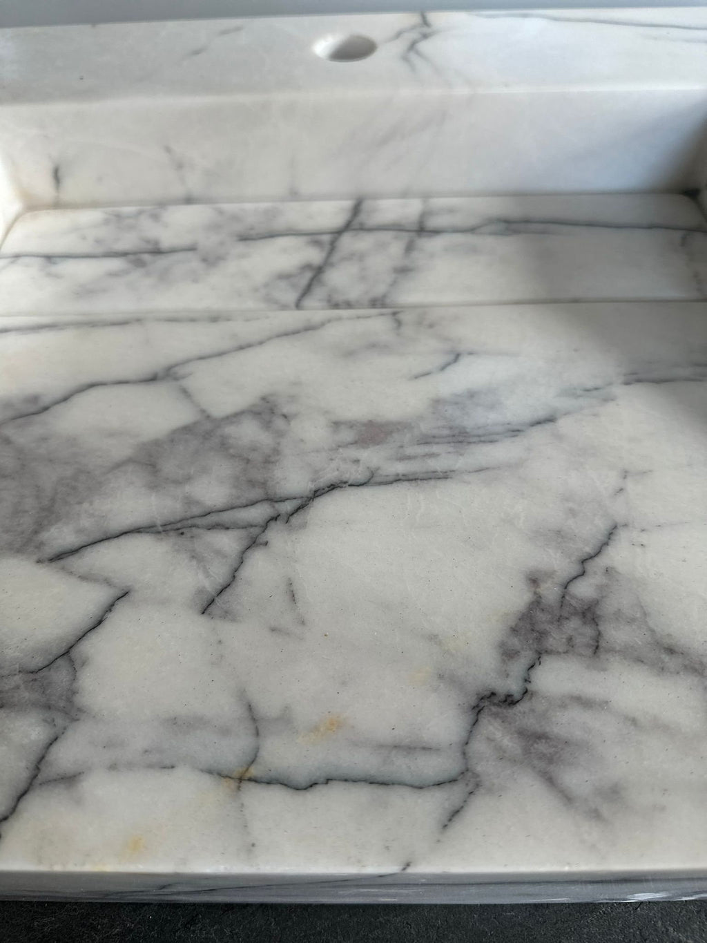Handmade Carrara Marble Sink: Wall Mount or Countertop Vanity