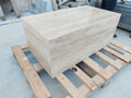 Rectangular Travertine Coffee Table: Modern Natural Stone Accent