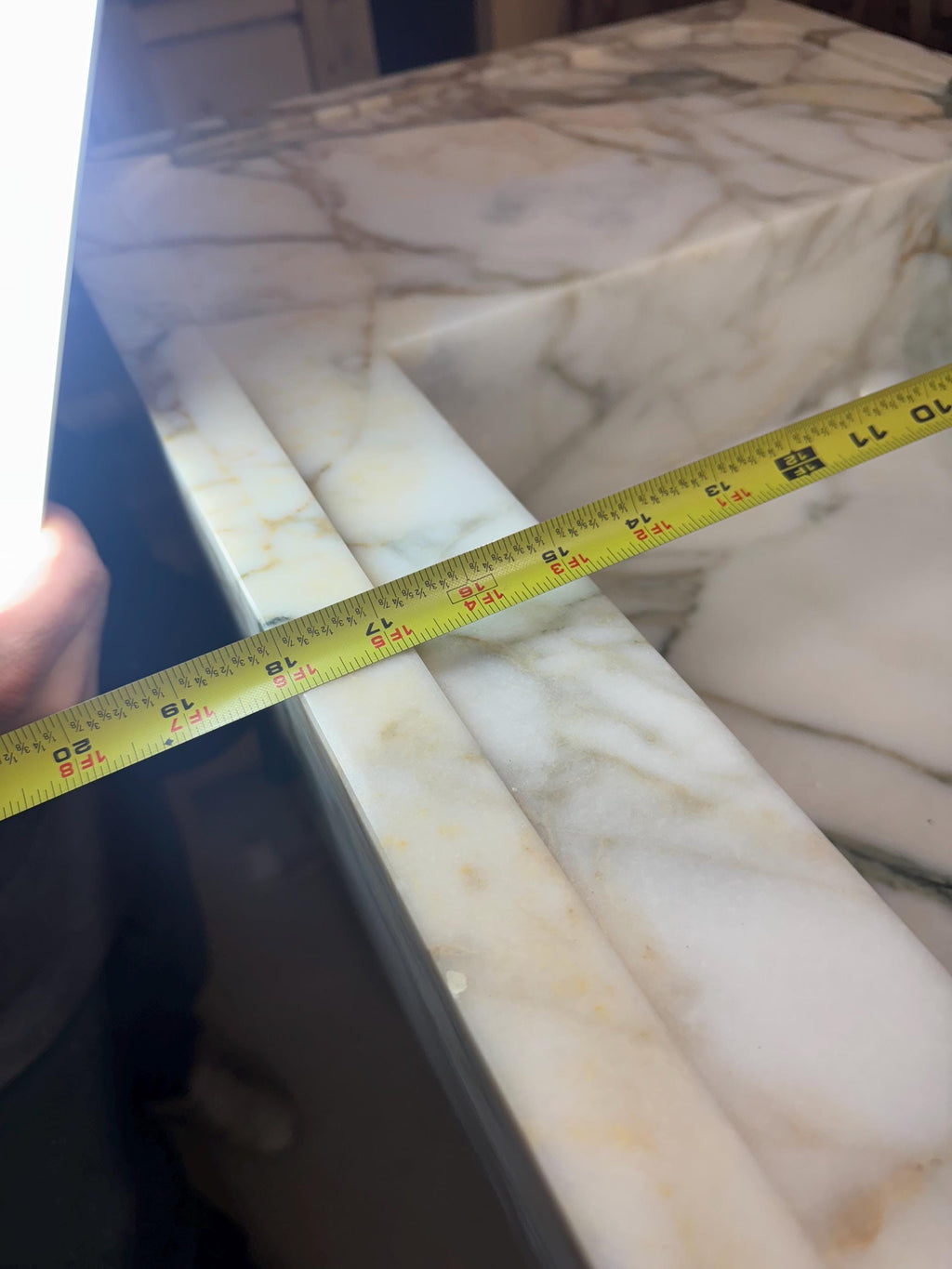 Handcrafted Calacatta Monet  Marble Wall Mounted Sink