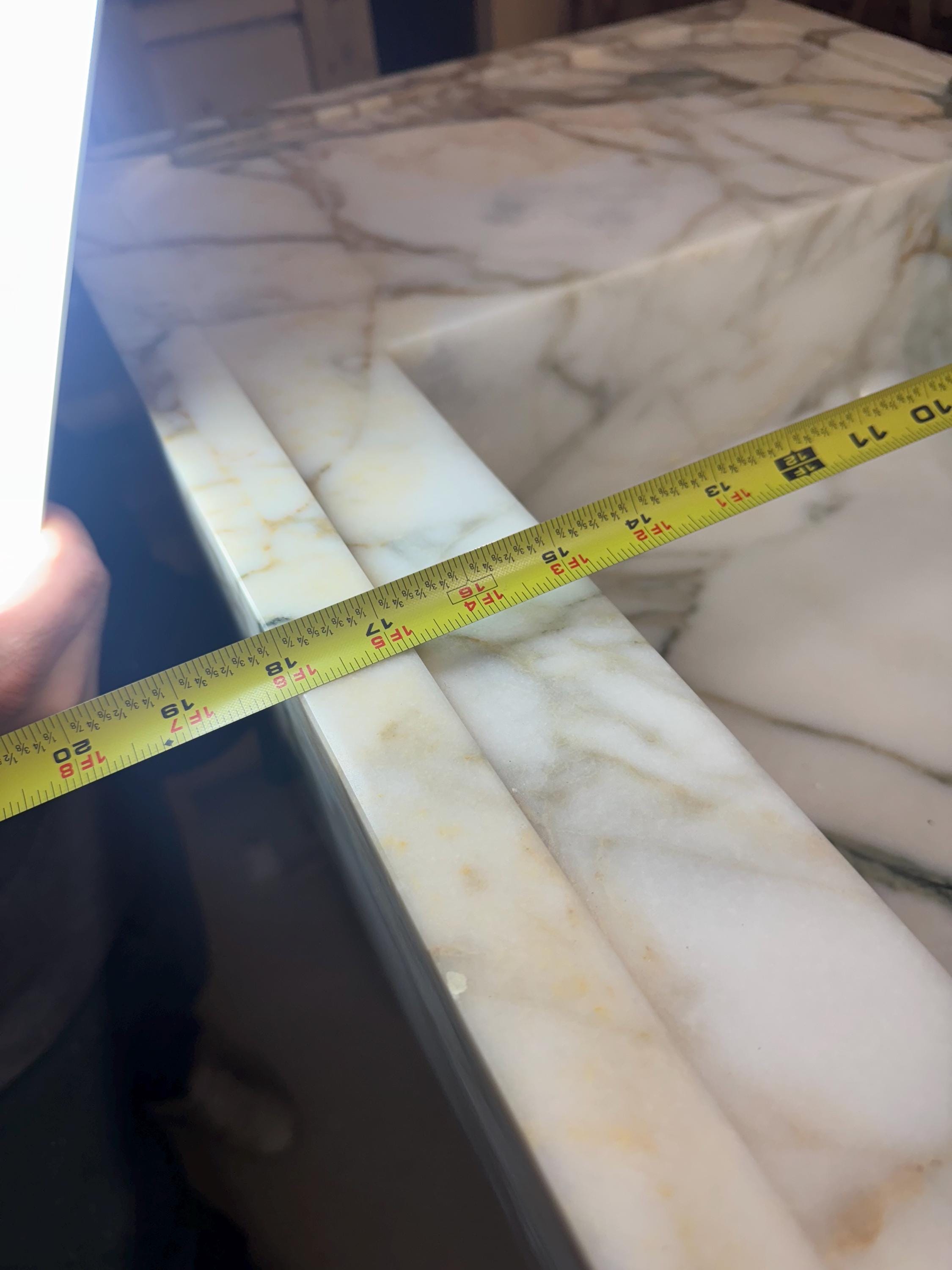 Handcrafted Calacatta Monet  Marble Wall Mounted Sink