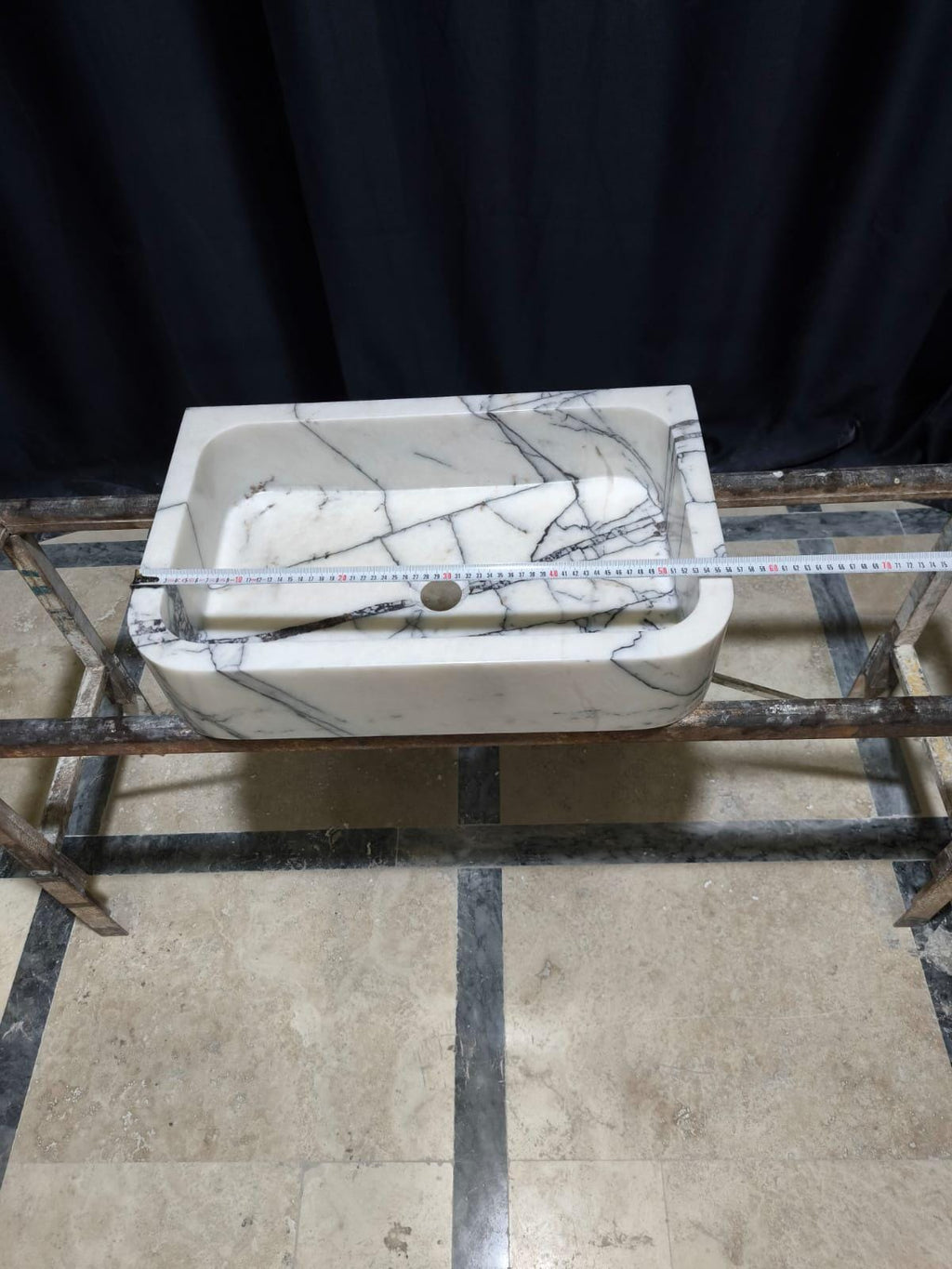 Handmade Natural Marble Sink: Modern Wall Mounted Washbasin