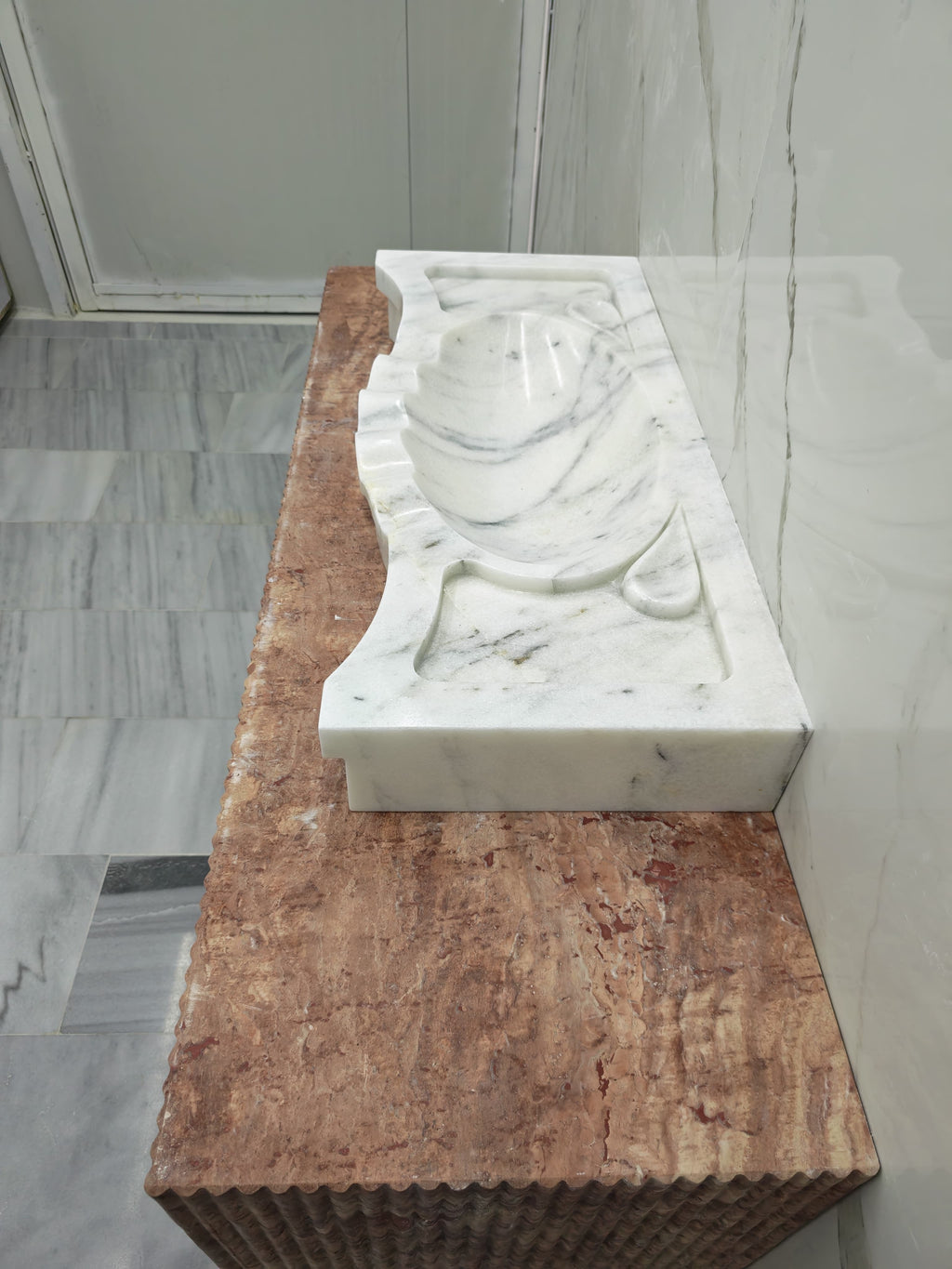 Honed Carrara Sink  W36.23"xD15.75"xH4.73"
