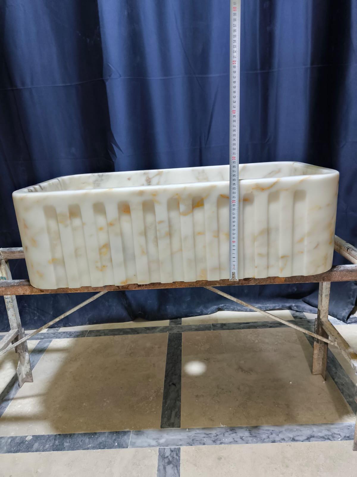 Handmade Calacatta Gold Marble Sink: Natural Stone Vessel Bathroom Vanity