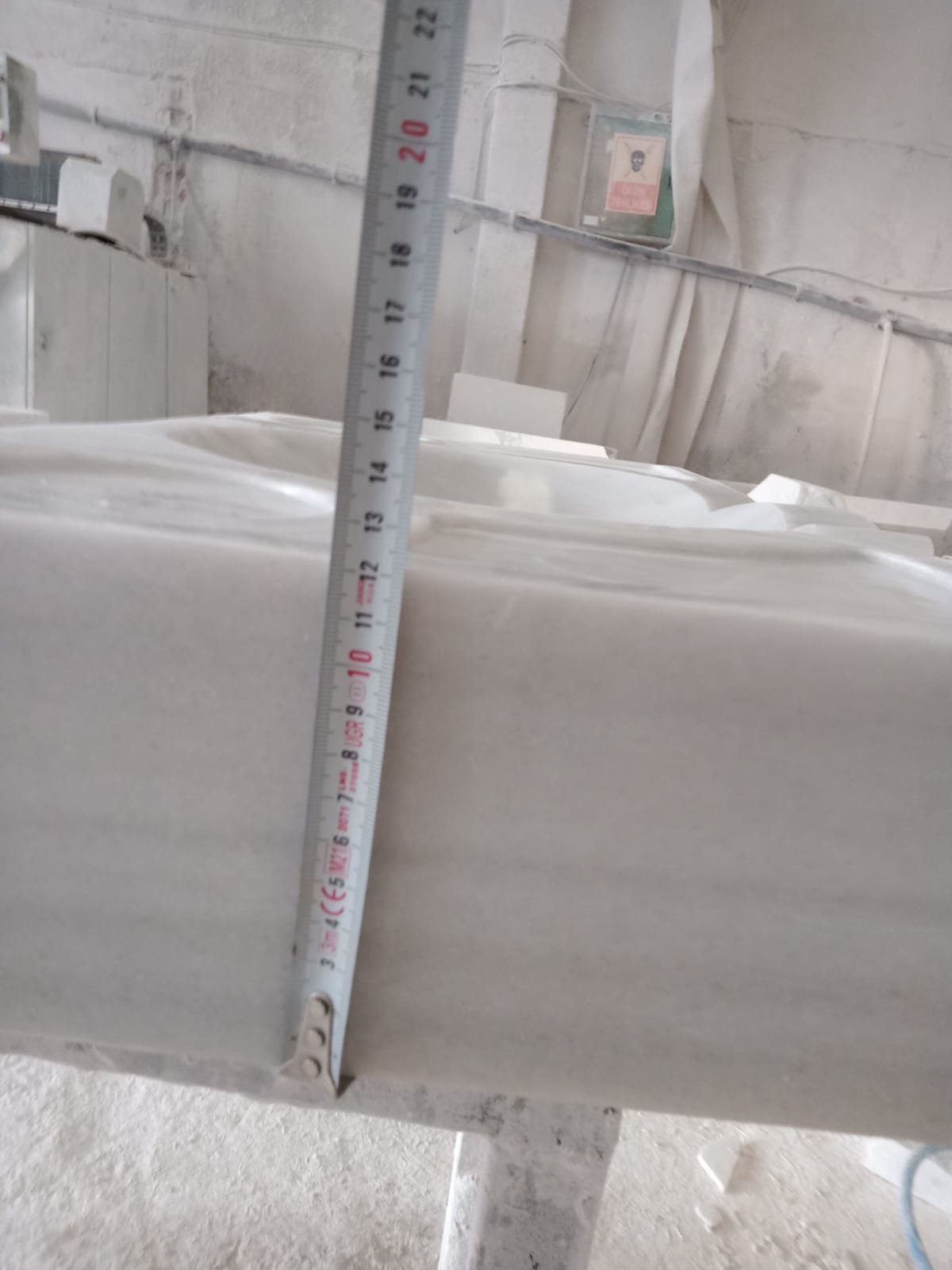 Hand Carved Carrara Marble Wall Mounted Bathroom Sink