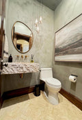 Custom Handmade Beige Travertine Sink Project  For Amy  30”x18”x6” 12” backsplash
