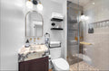 Calacatta Viola Marble Sink: Wall Mounted Bathroom Sink with Backsplash 22"x21"x6"