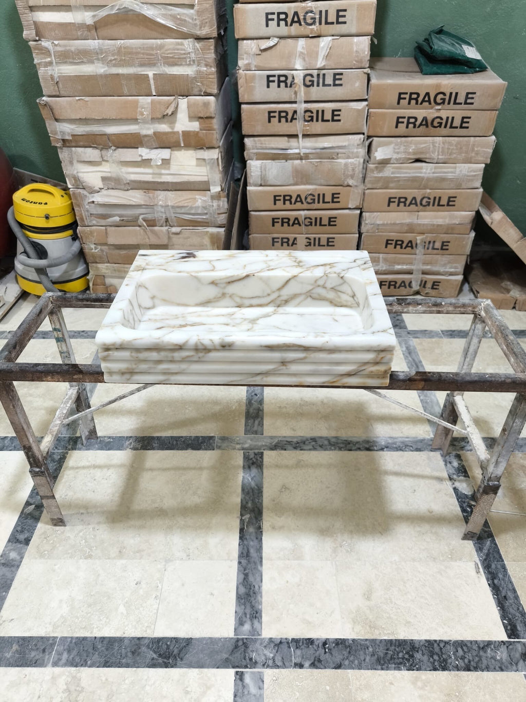 Handcrafted Viola Marble Wall Mounted Sink: Customizable Natural Stone Basin
