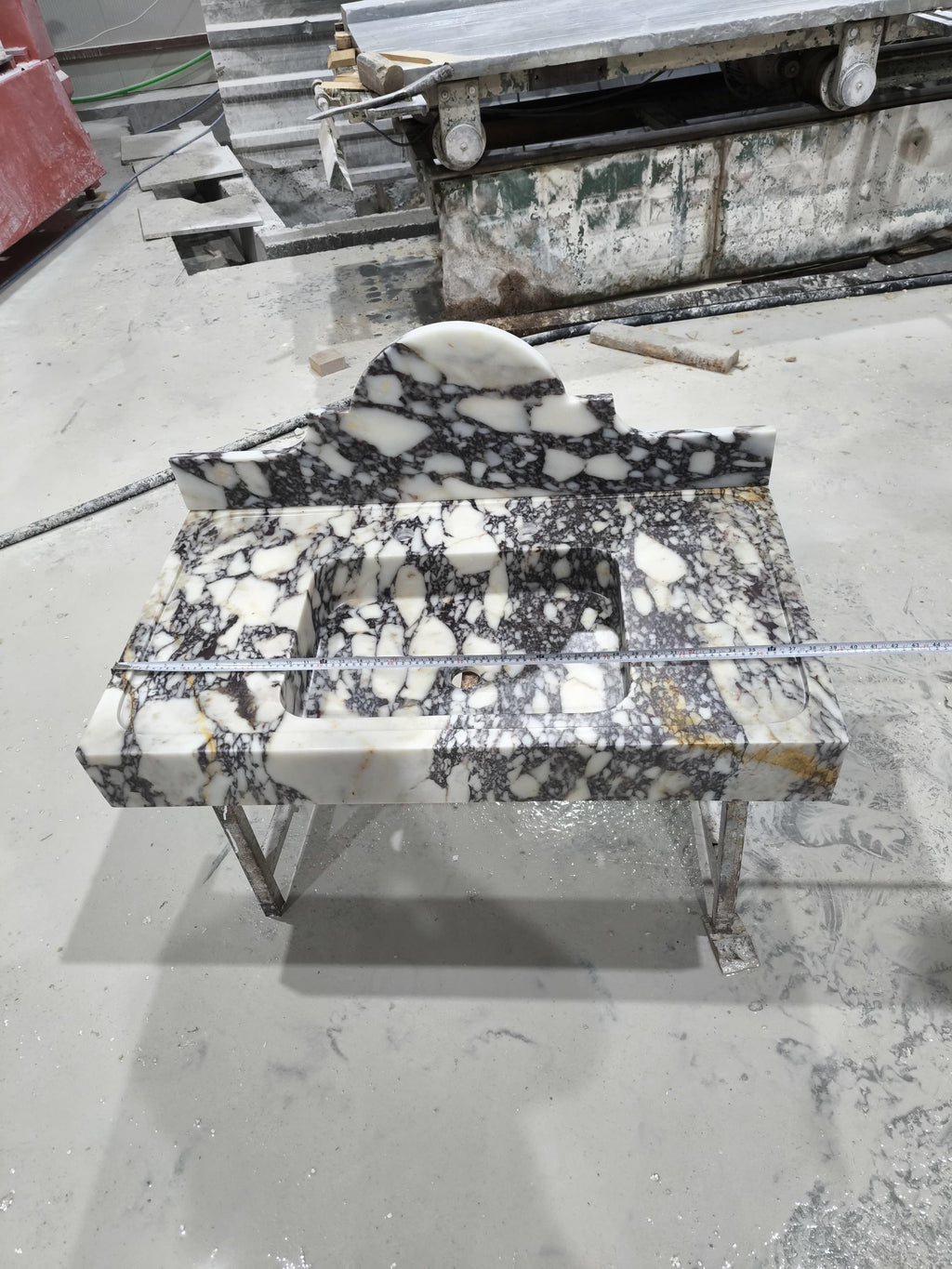Calacatta Viola Marble Wall Mount Sink: Bathroom Powder Room