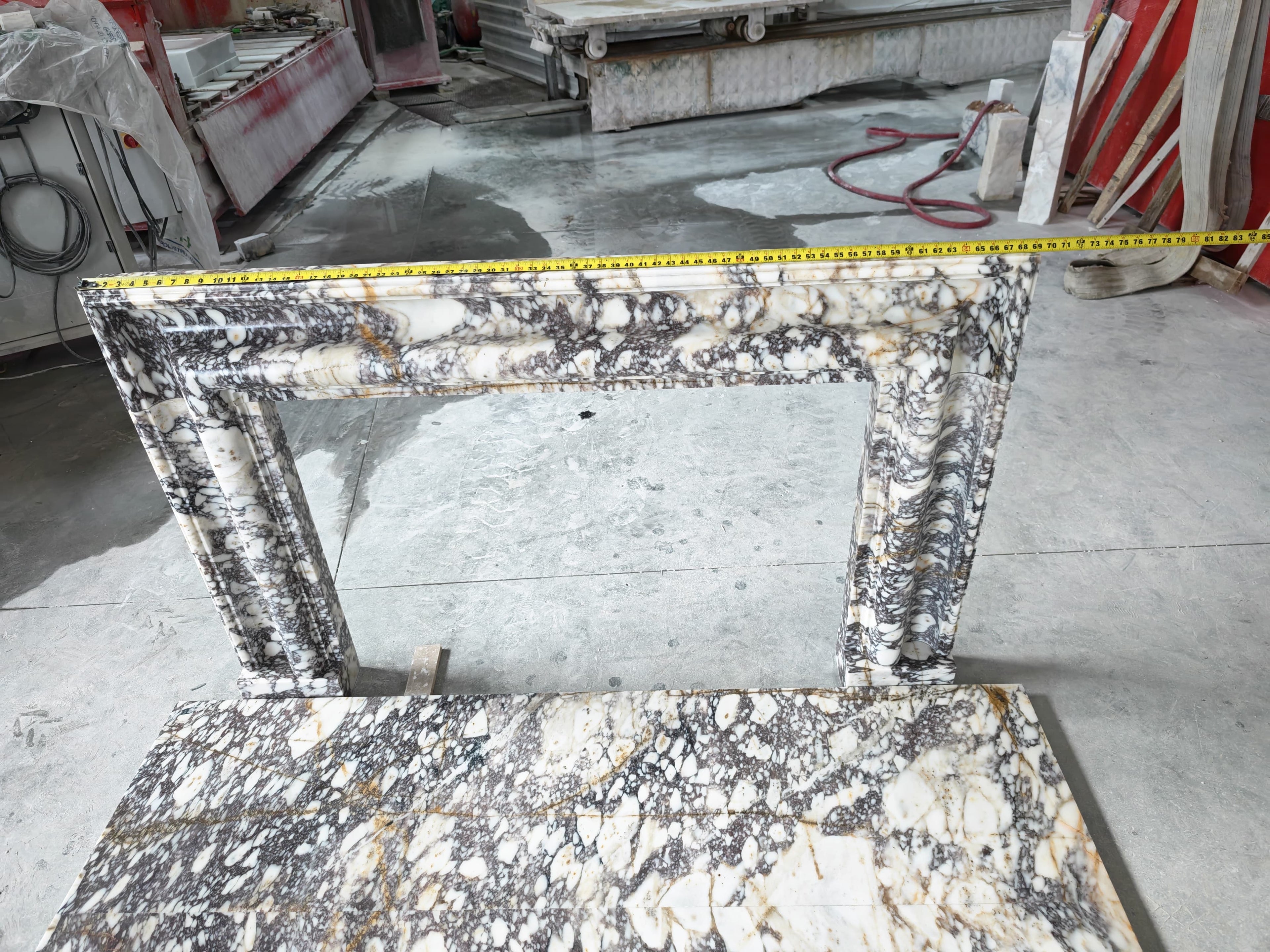 Marble Fireplace Frame and Hearth 49"x33"  81"x28" Hearth