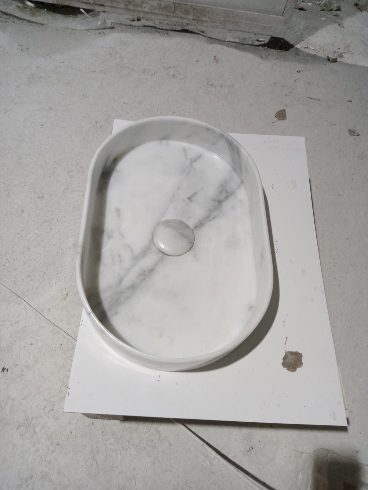 Handcrafted Carrara Marble Vessel Sink: Rounded Bathroom Basin