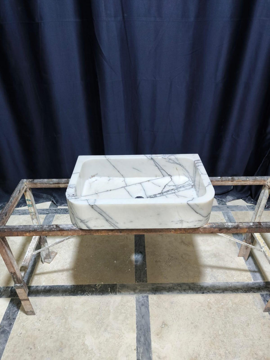 Handmade Natural Marble Sink: Modern Wall Mounted Washbasin
